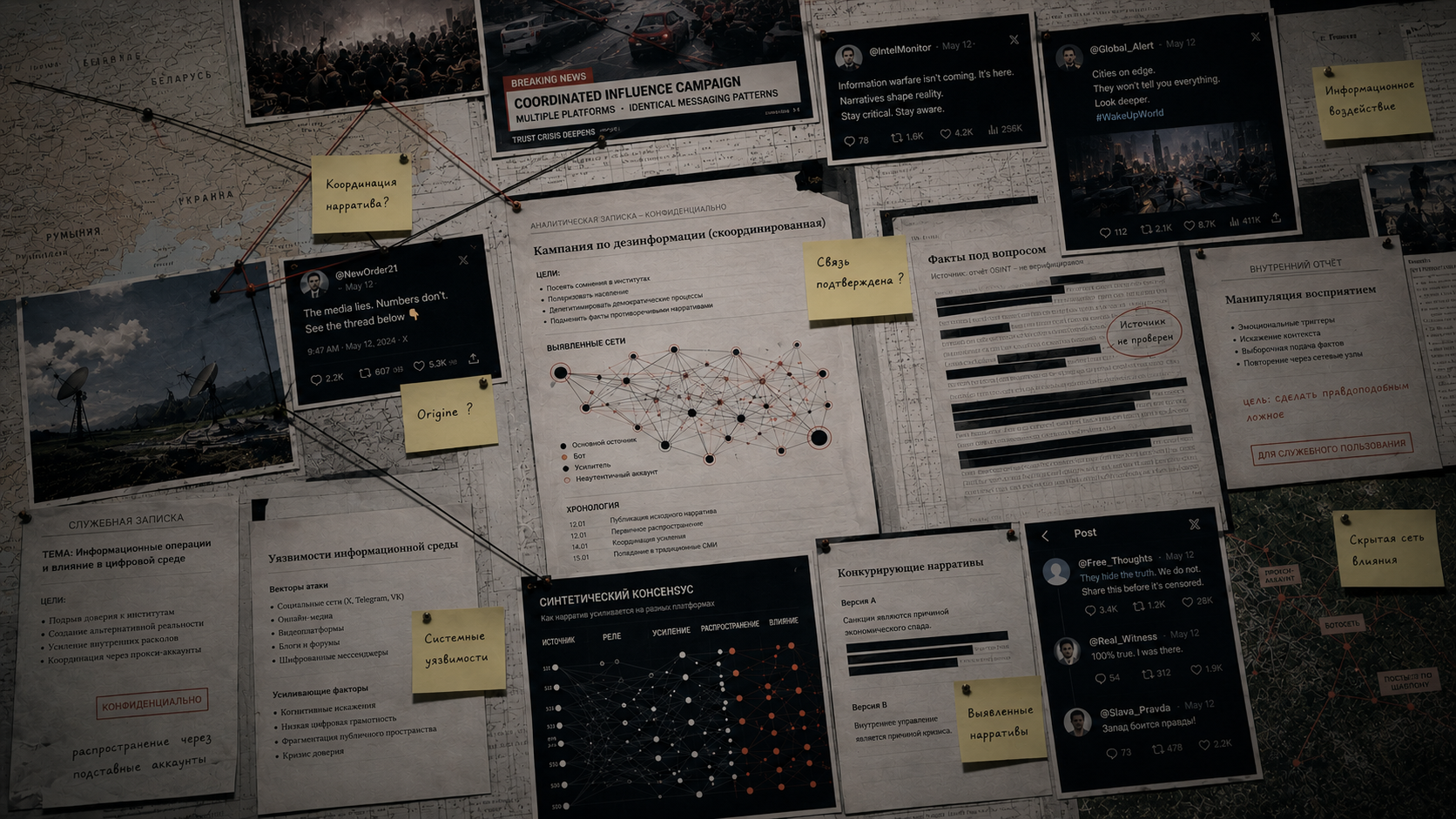 Extrait d'un dossier de travail illustrant le traitement forensique des opérations FIMI.